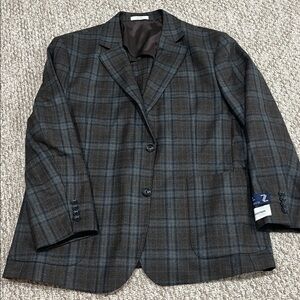 Nordstrom brand Men's Brown Plaid Blazer 50 regular nwt